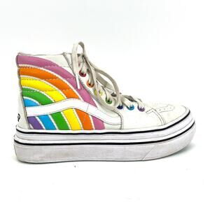 VANS FLOUR SHOP X SUPER COMFYCUSH hi top sneaker SK8-HI RAINBOW Unisex: W8  M6.5